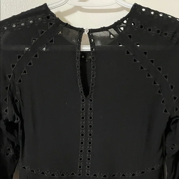 Wilfred Black 3/4 Length Sleeve Eyelet Dress Size XXS - Picture 10 of 12